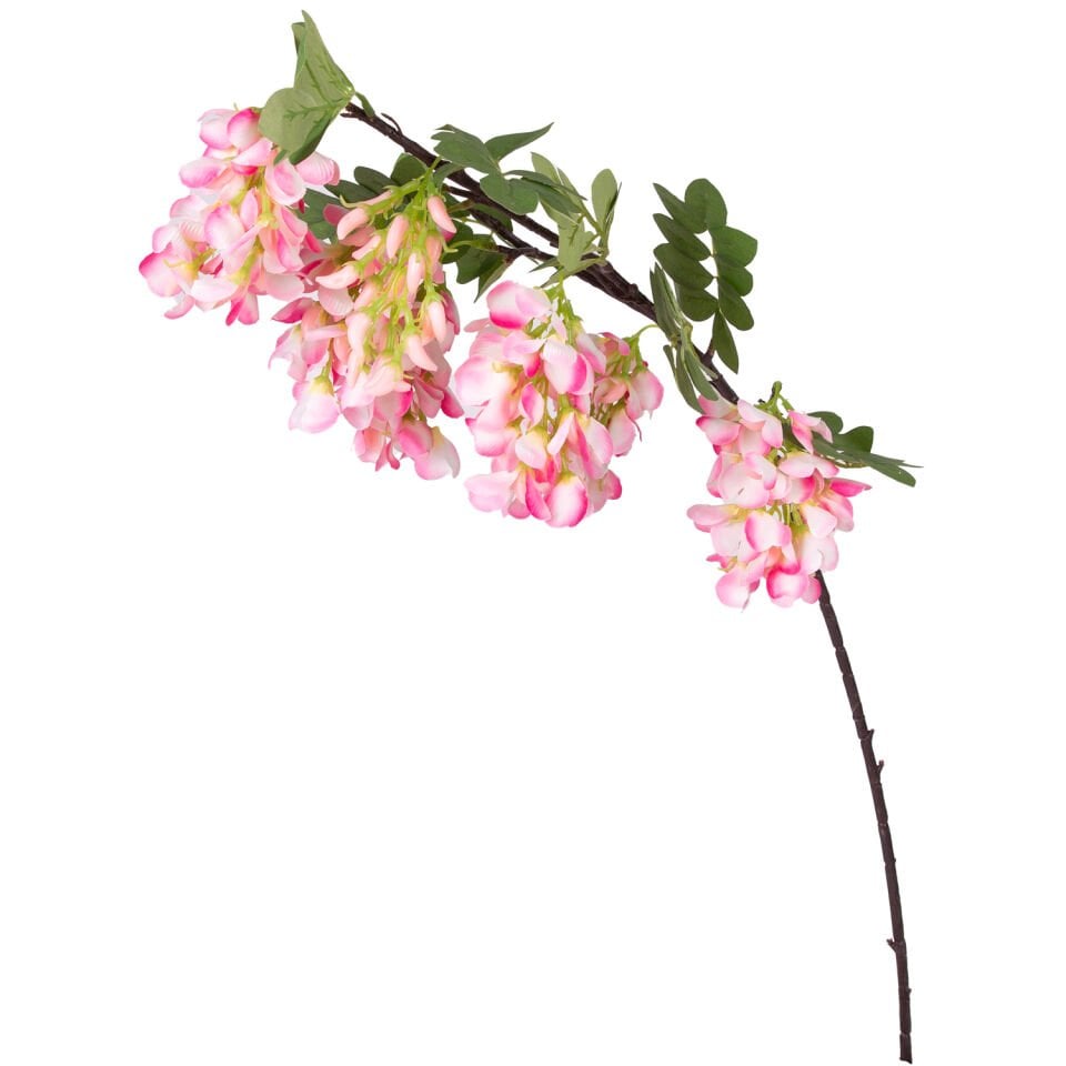 Yapay Çiçek, Salkım Visterya, Pembe-Beyaz - 90 cm