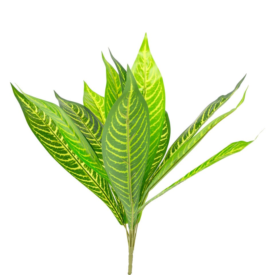 Yapay Bitki, Tropikal Yaprak Buketi, Yeşil - 48 cm