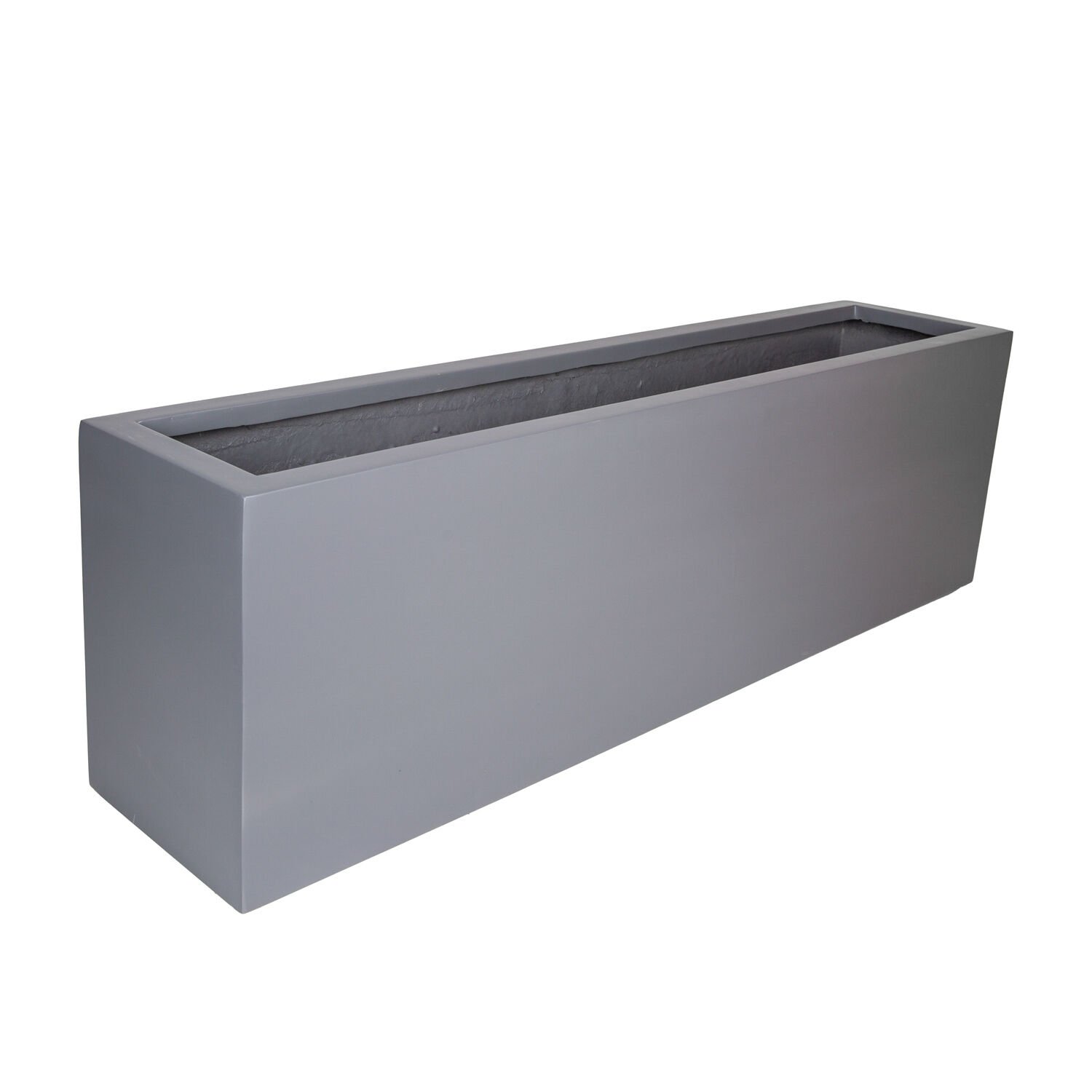 Fiber Saksı, Dikdörtgen Seperatör, Antrasit - 120x35x25 cm