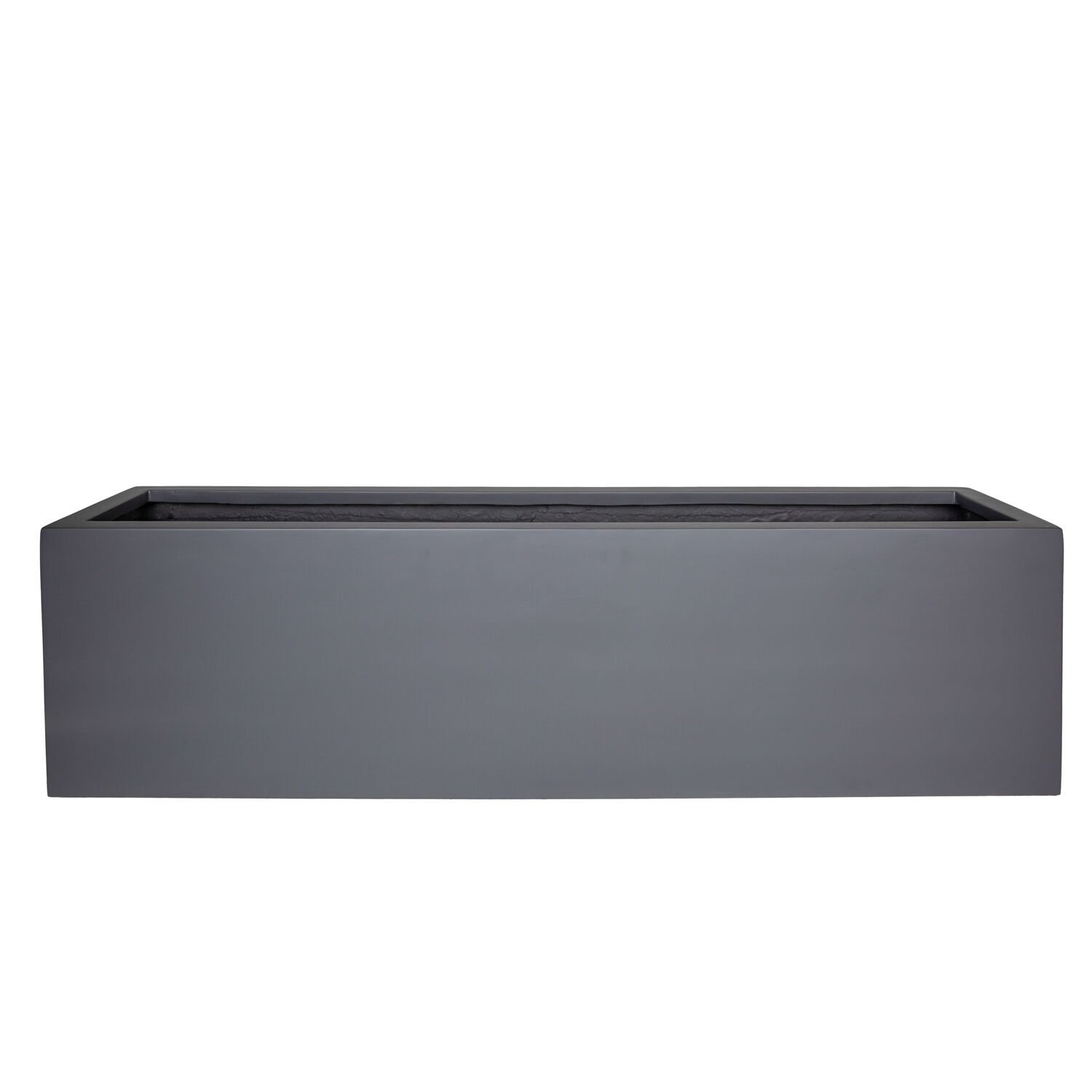 Fiber Saksı, Dikdörtgen Seperatör, Antrasit - 120x50x30 cm