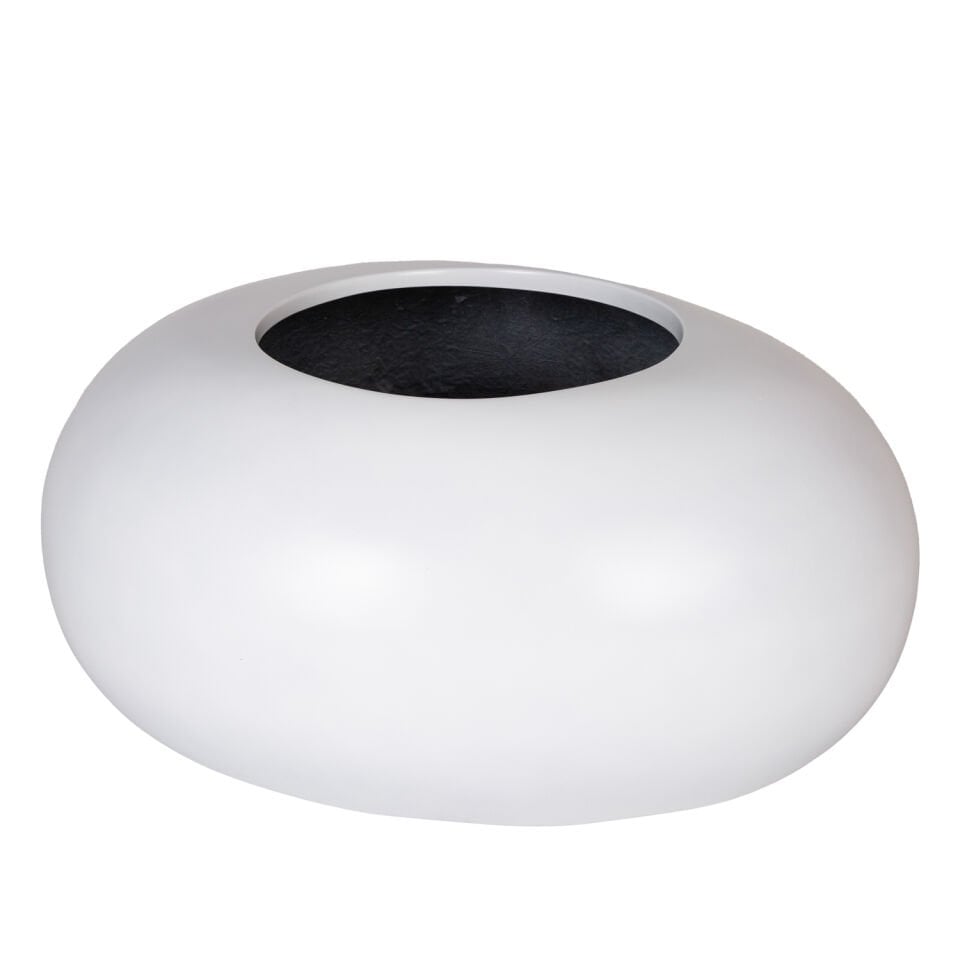 Fiber Saksı, Armut, Büyük, Beyaz - 60x50x30 cm