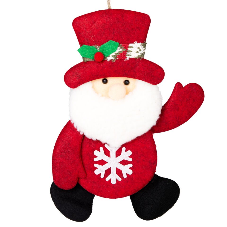 Yılbaşı Süsü, Noel Baba, Kırmızı - 17x26 cm