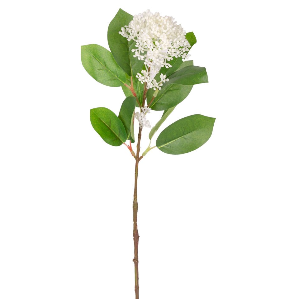 Yapay Bitki, Simüle Berry Dal, Beyaz - 52 cm