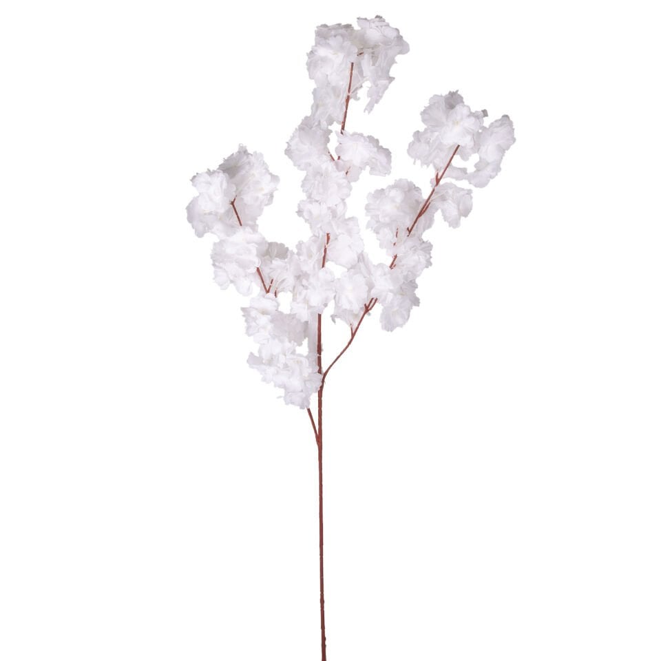 Yapay Çiçek, Bahar Dalı, Beyaz - 95 cm