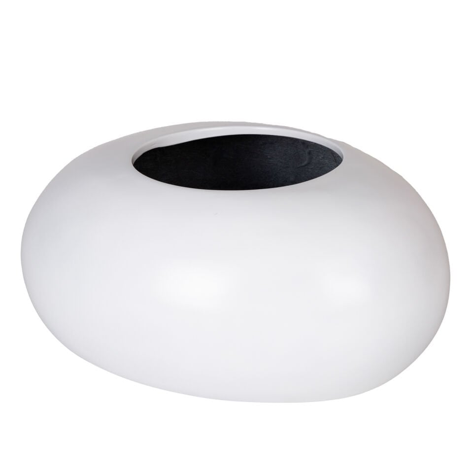 Fiber Saksı, Armut, Küçük, Beyaz - 50x40x22 cm