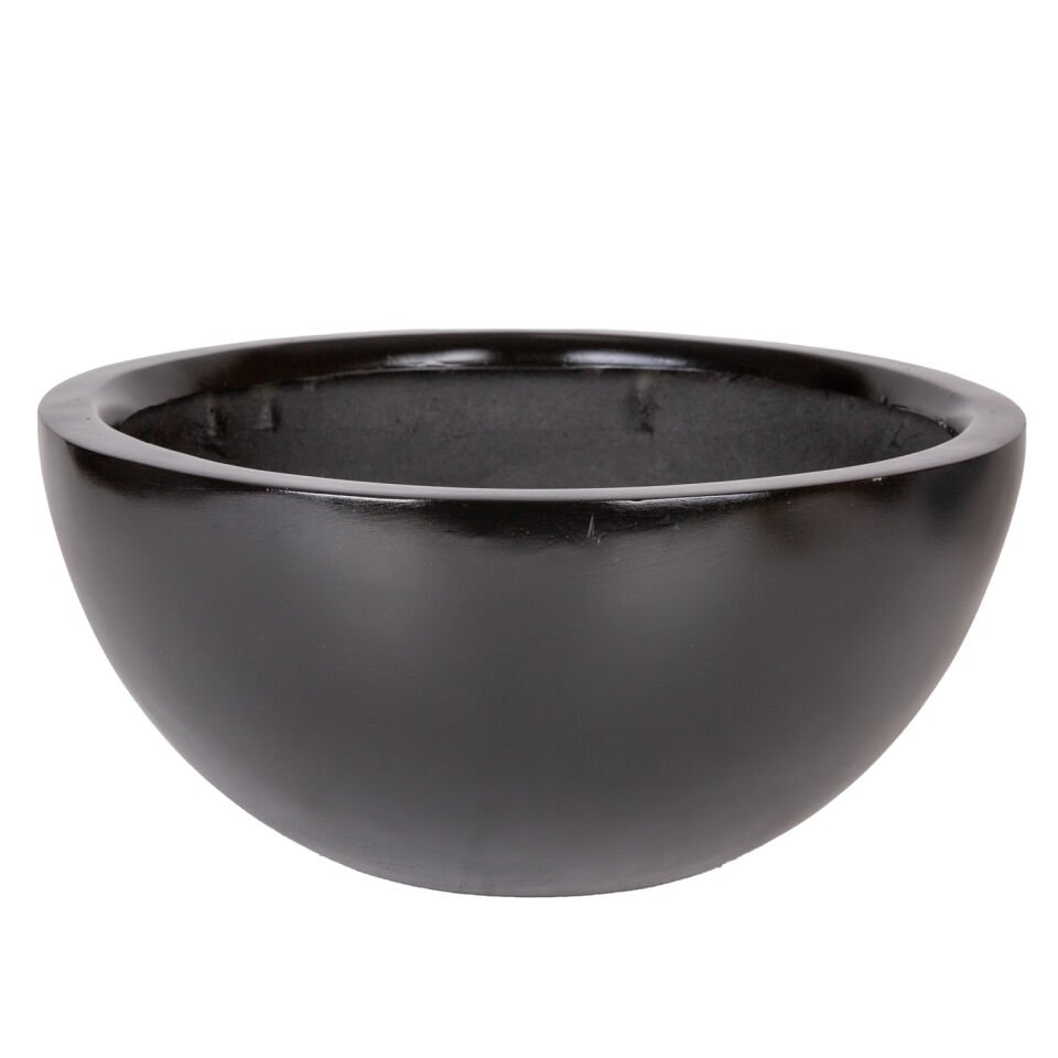 Fiber Bonsai Saksısı, Yarım, Siyah - 18,5x40 cm