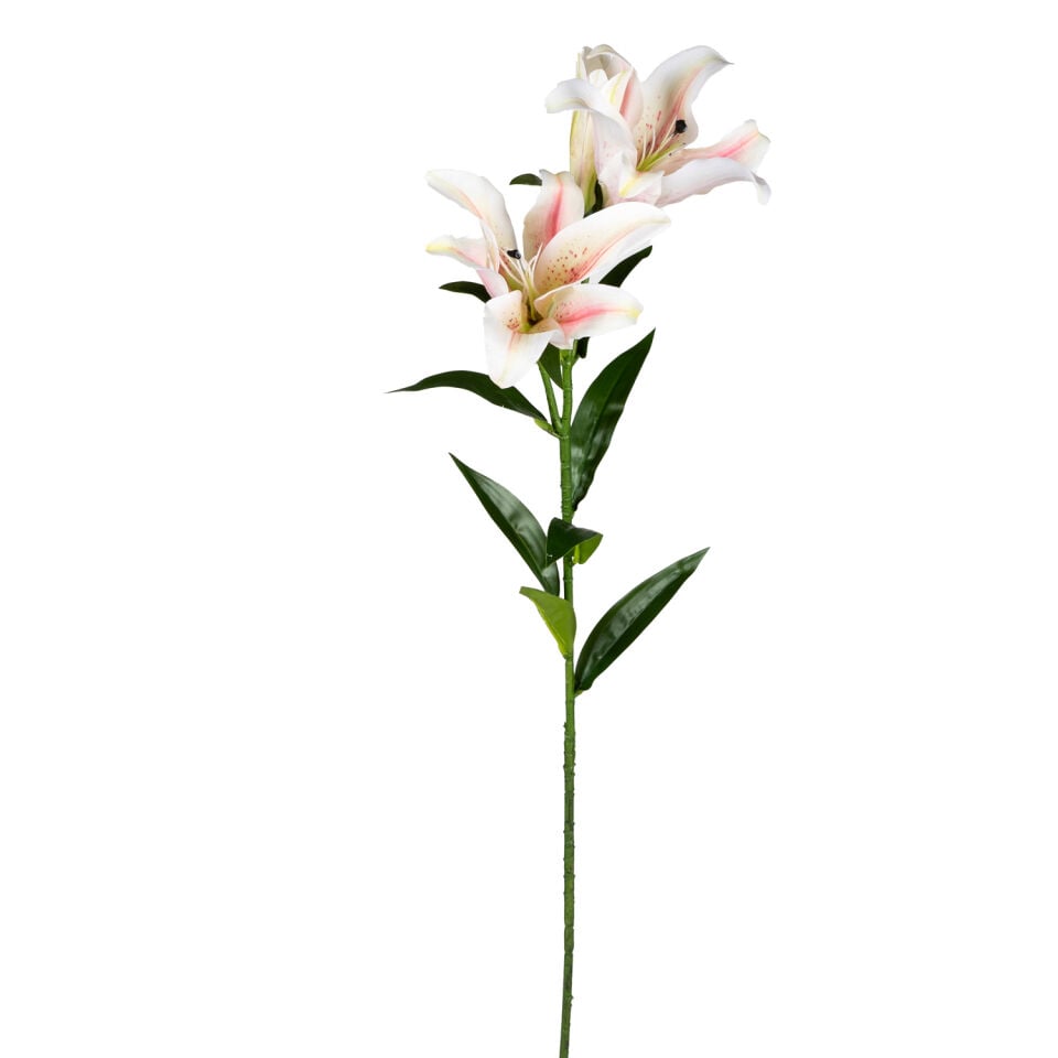 Yapay Çiçek, Zambak, Fuşya-Krem - 85 cm.