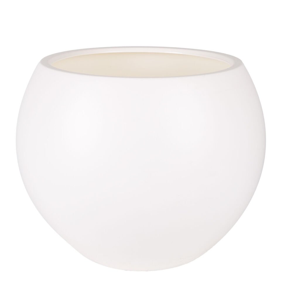 Küre Saksı, Beyaz - 37x30 cm