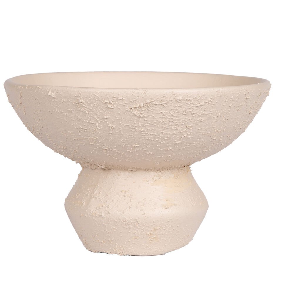 Dekoratif Seramik Meyvelik Körük Krem 22x14 Cm.