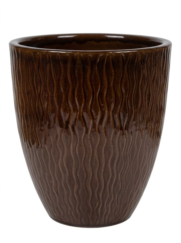Toprak Saksı Boyalı 19 Lt. Kahverengi 28x34 Cm.