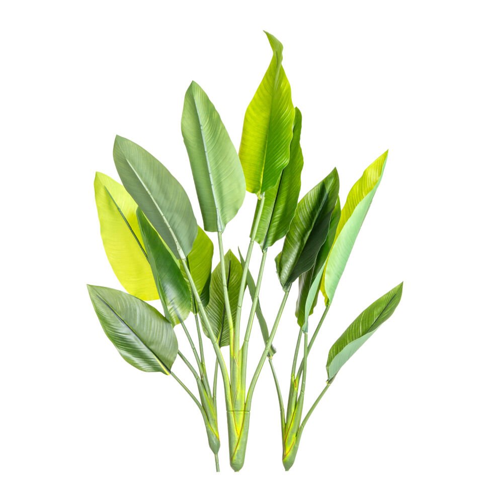 Yapay Starliçe Demet, Gerçek Dokulu, Yeşil - 15 Yaprak, 63 cm