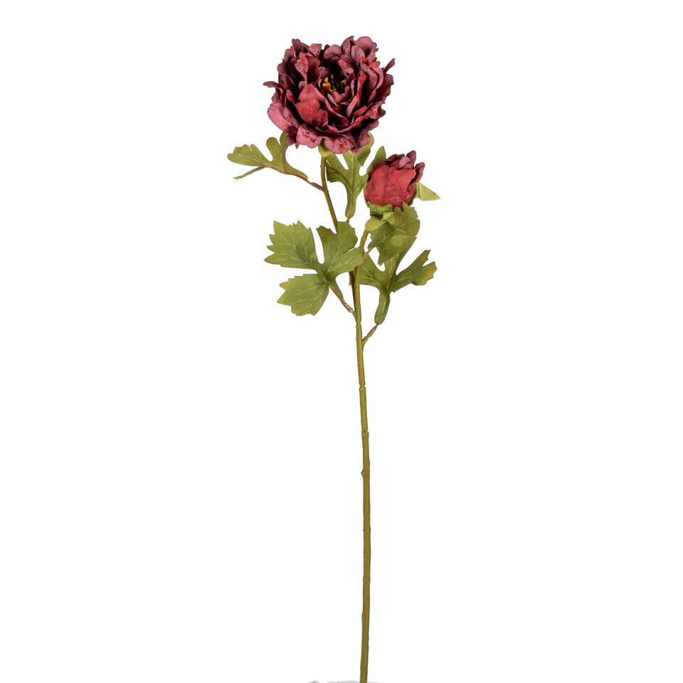 Yapay Çiçek, Şakayık, Tomurcuklu, Bordo - 60 cm