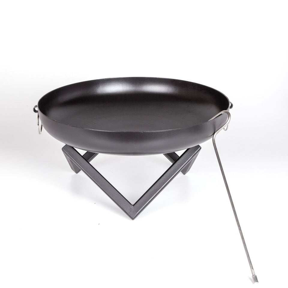 Bahçe Şöminesi, Rustic, Odunlu, Siyah - 50x50x25 cm