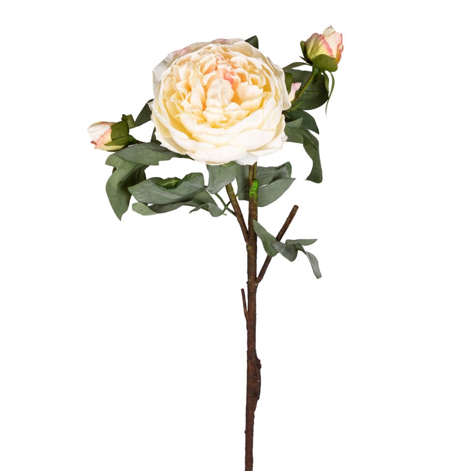 Yapay Çiçek, Şakayık Dalı, Krem - 58 cm