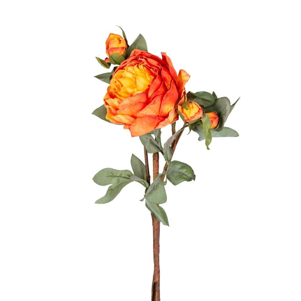 Yapay Çiçek, Şakayık Dalı, Turuncu - 58 cm