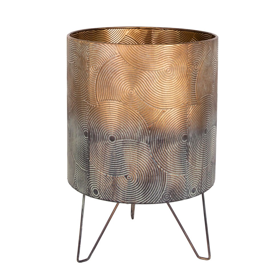 Metal Saksı, Ayaklı - 30,5x45,5 cm