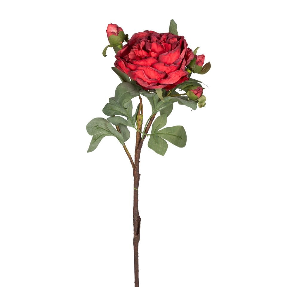 Yapay Çiçek, Şakayık Dalı, Kırmızı - 58 cm