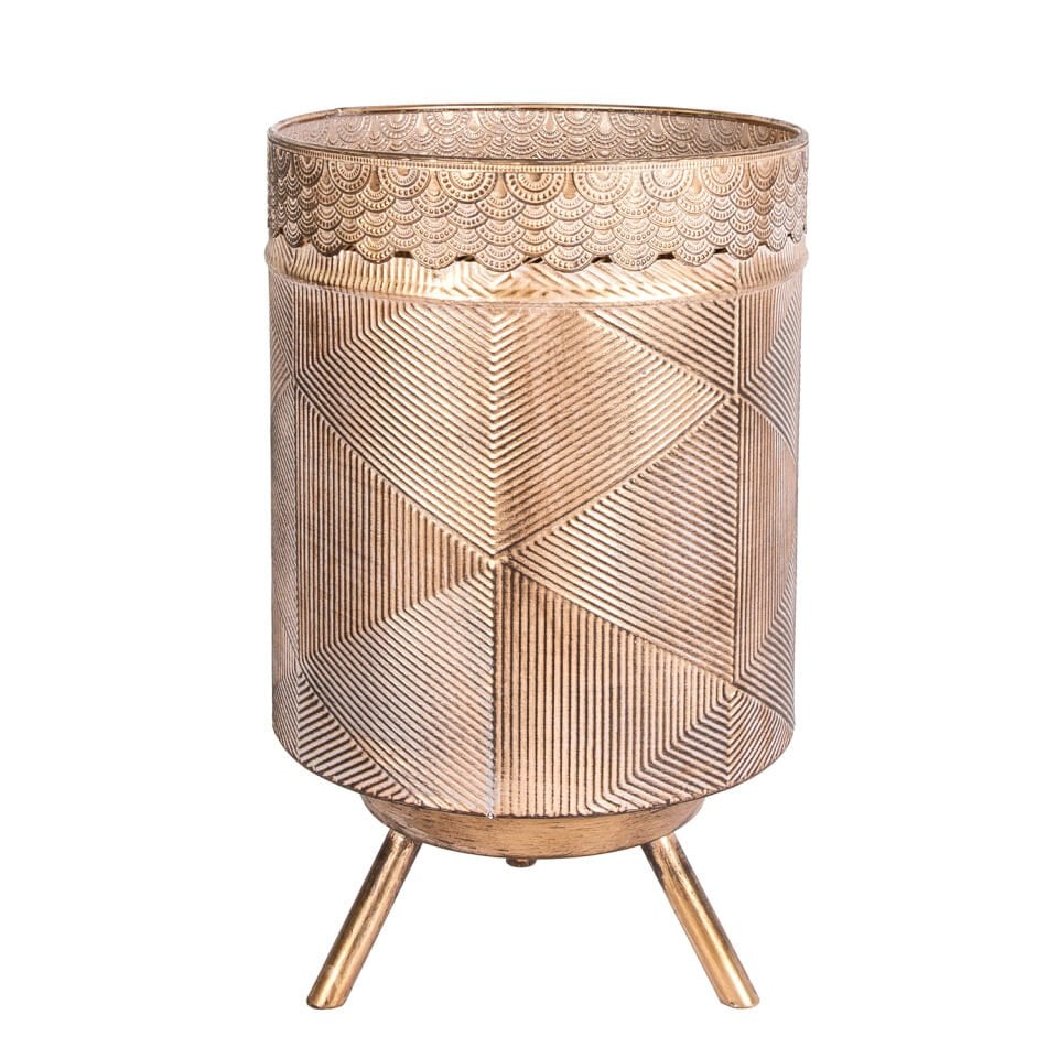 Metal Saksı, Ayaklı - 28x45,5 cm