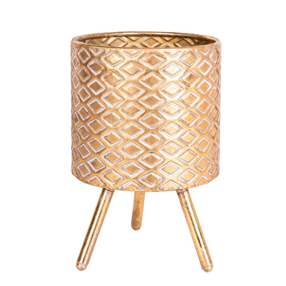 Metal Saksı, Ayaklı - 20x30 cm