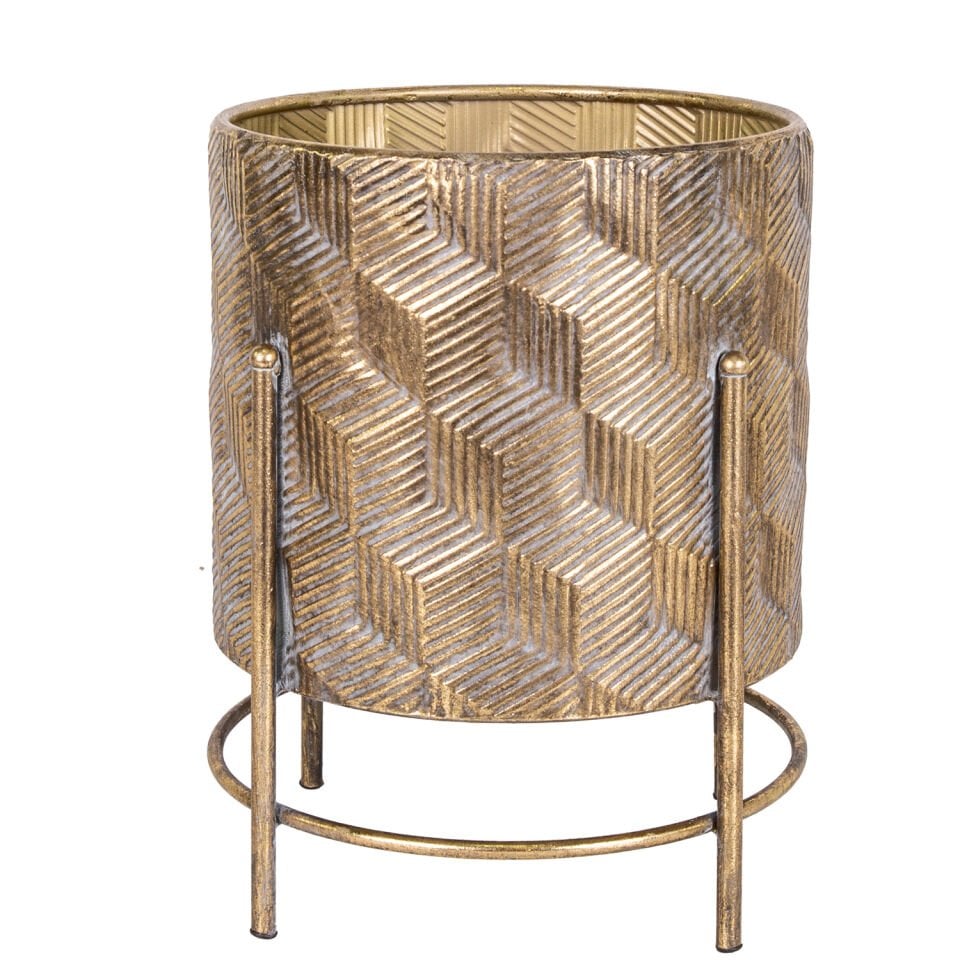 Metal Saksı, Ayaklı - 25x32 cm