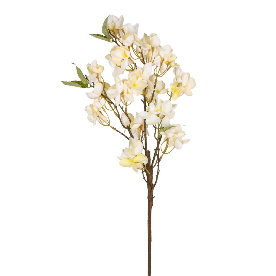 Yapay Çiçek, Bahar Dalı, Beyaz - 60 cm