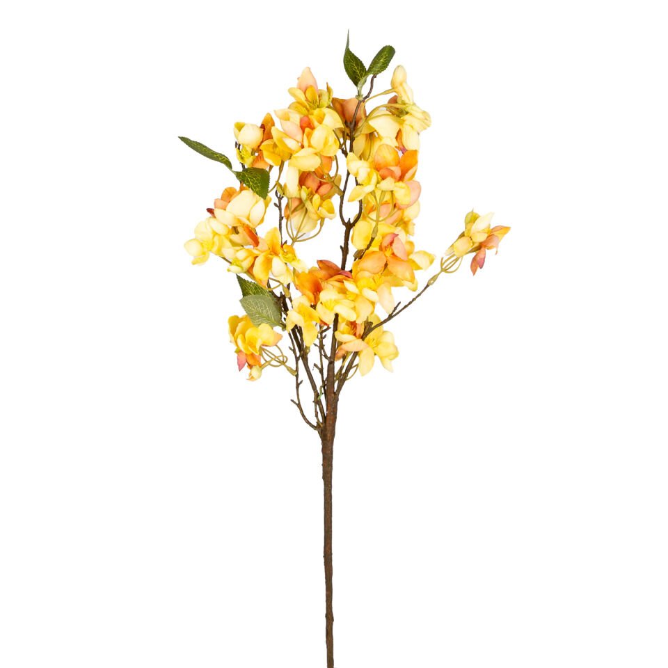 Yapay Çiçek, Bahar Dalı, Sarı - 60 cm