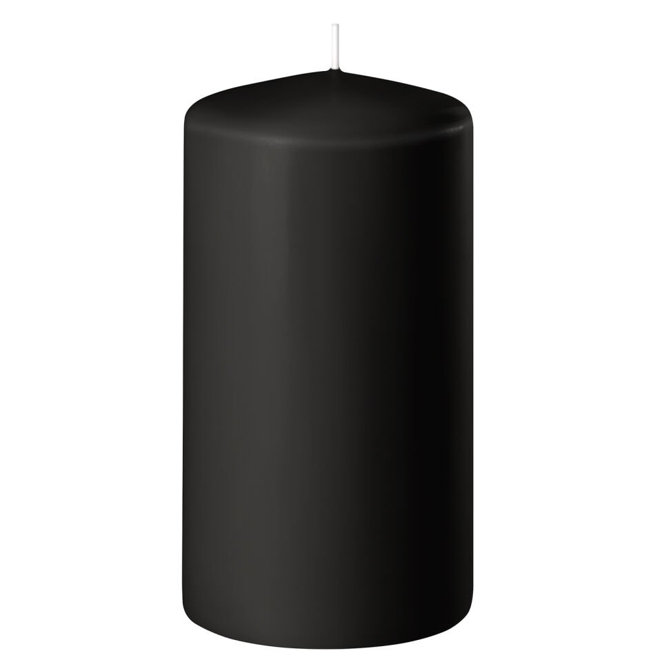 Mum, Silindir, Siyah - 8x12 cm