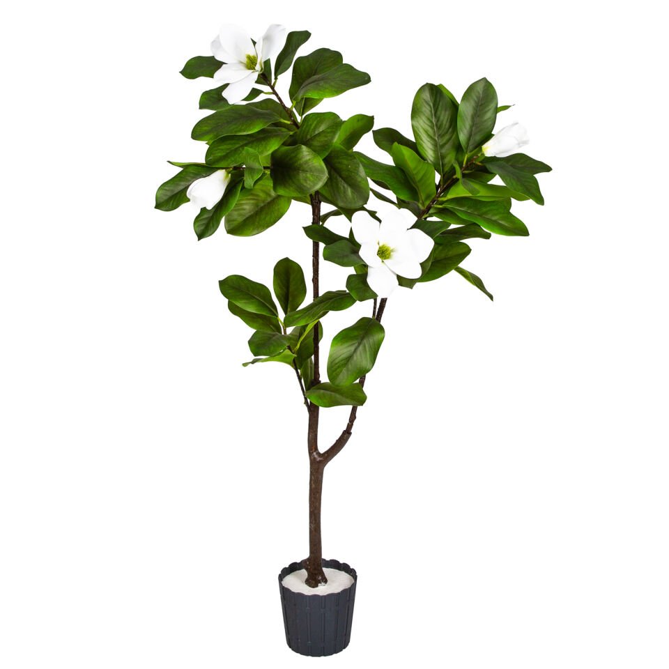 Yapay Manolya Ağacı, Gerçek Dokulu - 120 cm