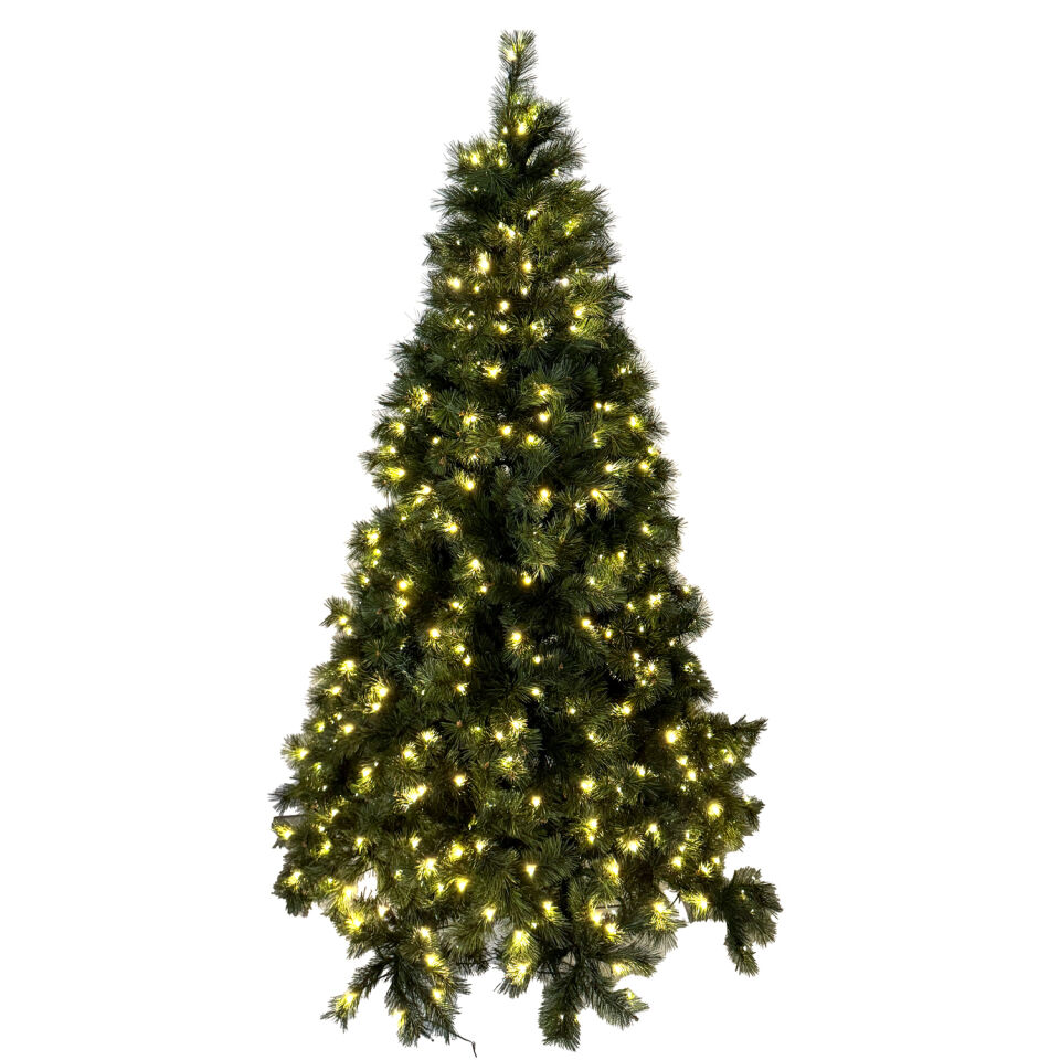 Yılbaşı Çam Ağacı, Denver, Yeşil - 855 Dal, Led Işıklı, 180 cm