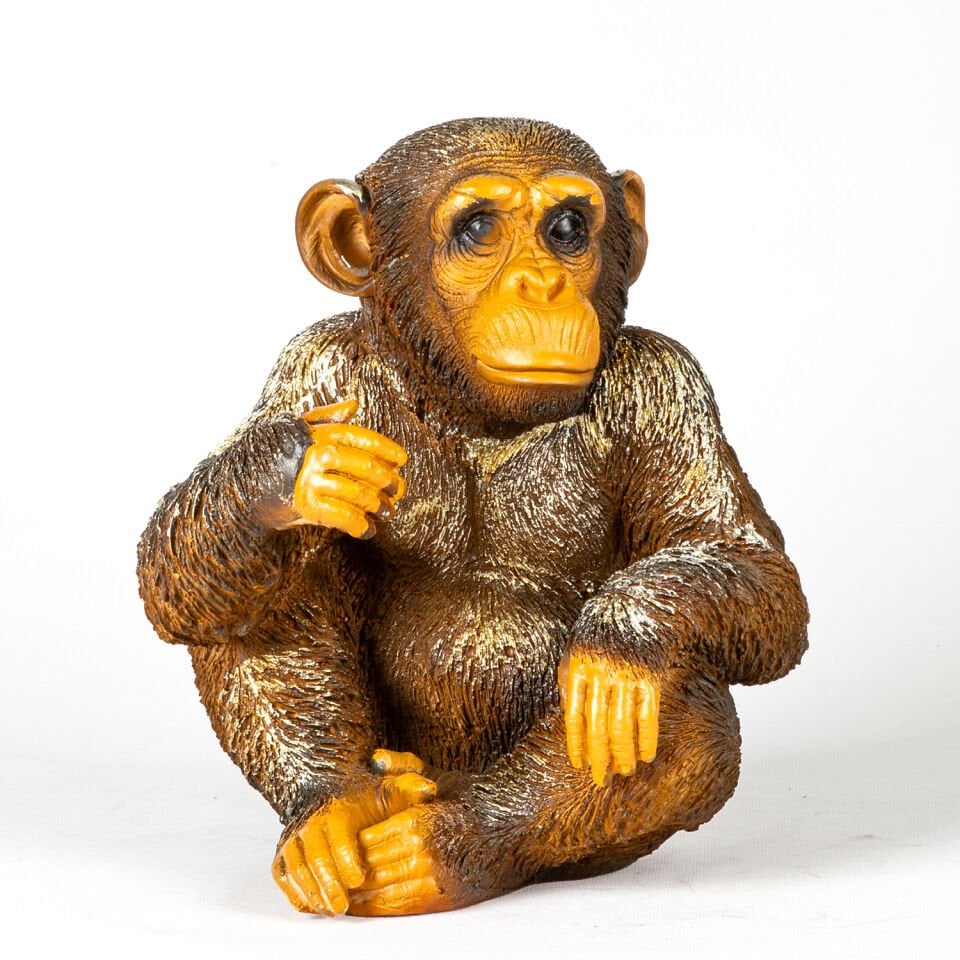 Biblo, Küçük Şempanze, Kahverengi - 25x27x20 cm