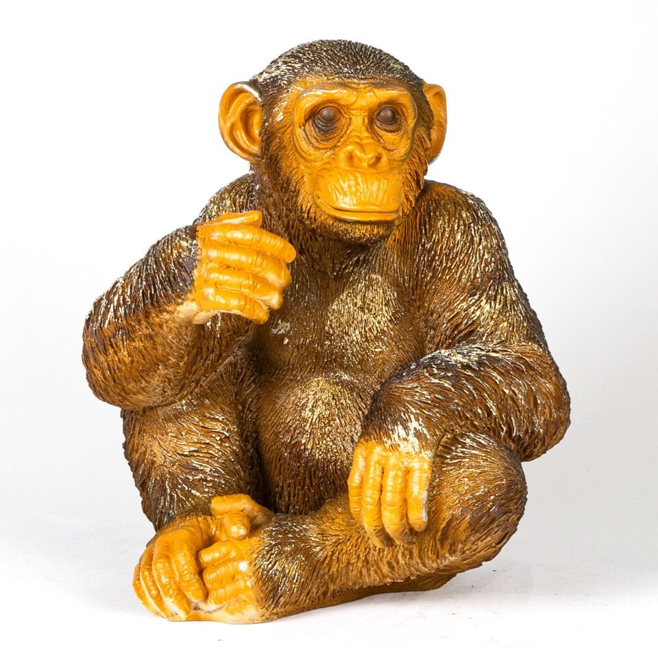 Biblo, Büyük Şempanze, Kahverengi - 33x37x25 cm