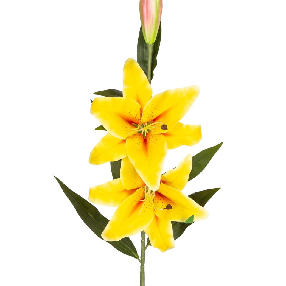 Yapay Çiçek, Lilyum, Sarı - 90 cm