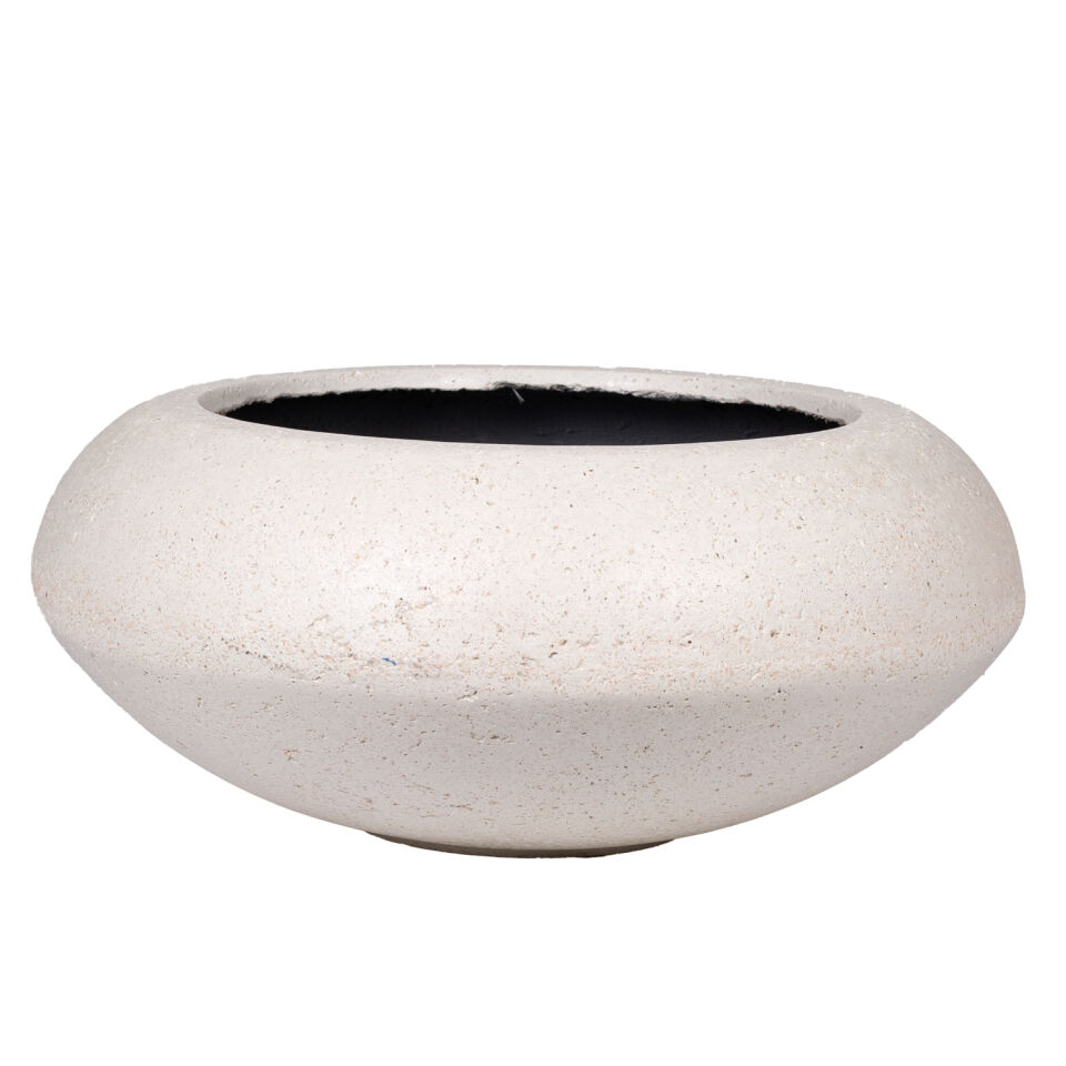 Beton Saksı Orta Boy Ufo Beyaz 48x22 Cm.