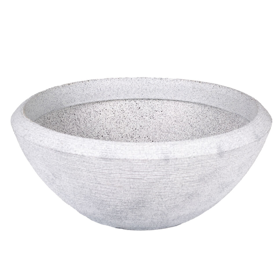 Plastik Saksı Yuvarlak Beyaz 40 Lt. 63x26 Cm.