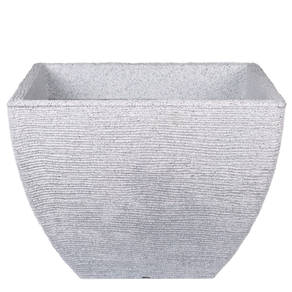 Plastik Saksı Kare Beyaz 35 Lt. 41.5x31 Cm.