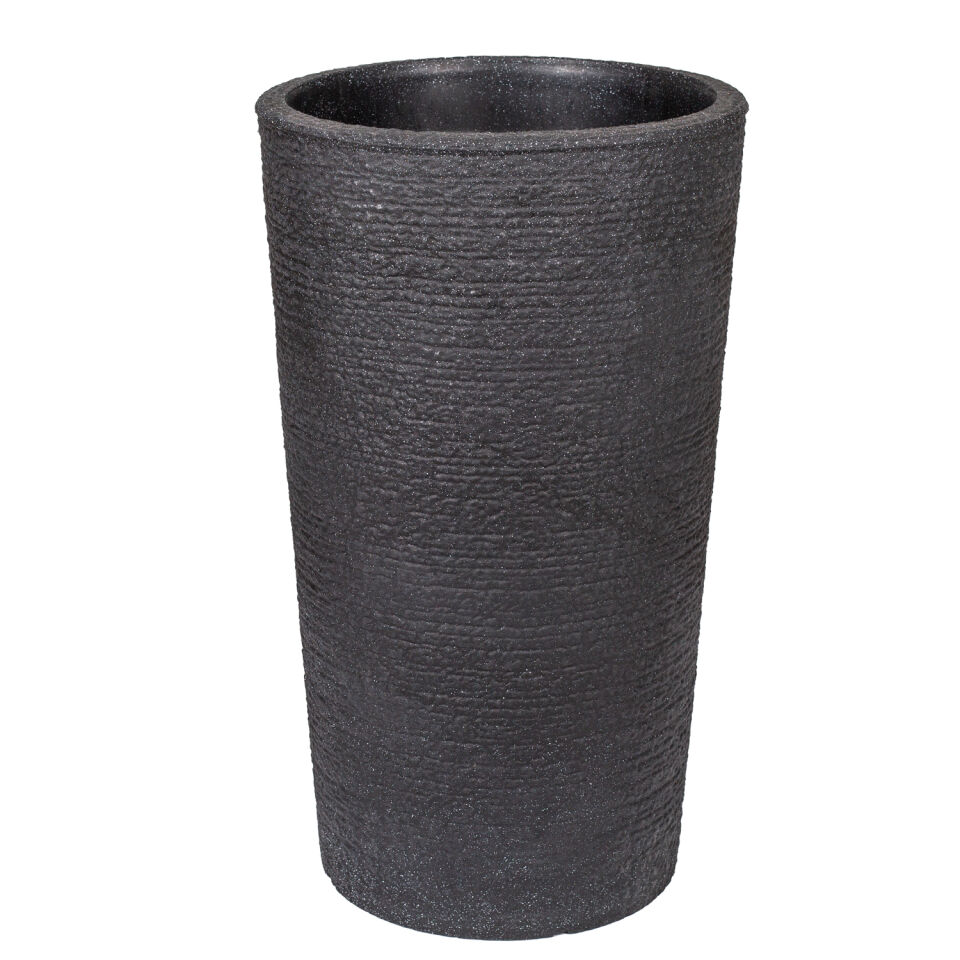 Plastik Saksı Yuvarlak Antrasit 50 Lt. 36x62 Cm.