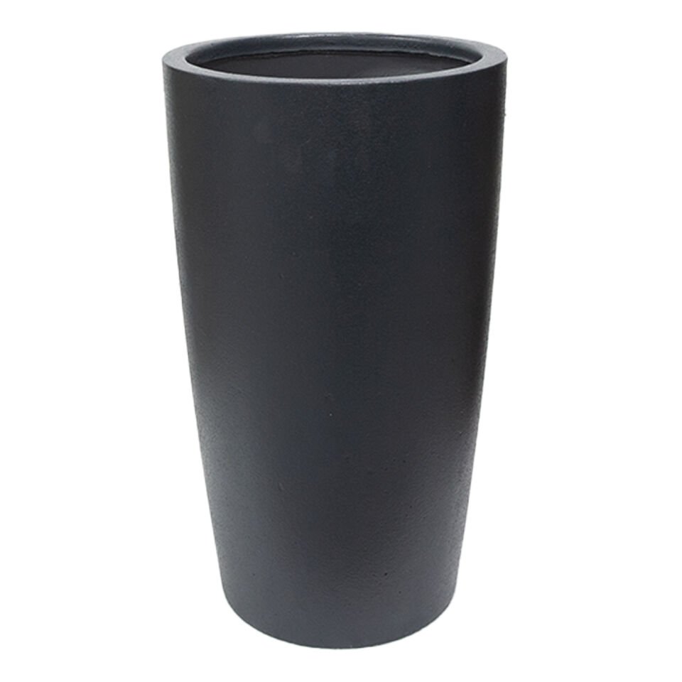 Beton Saksı, Yuvarlak, Antrasit - 35x70 cm
