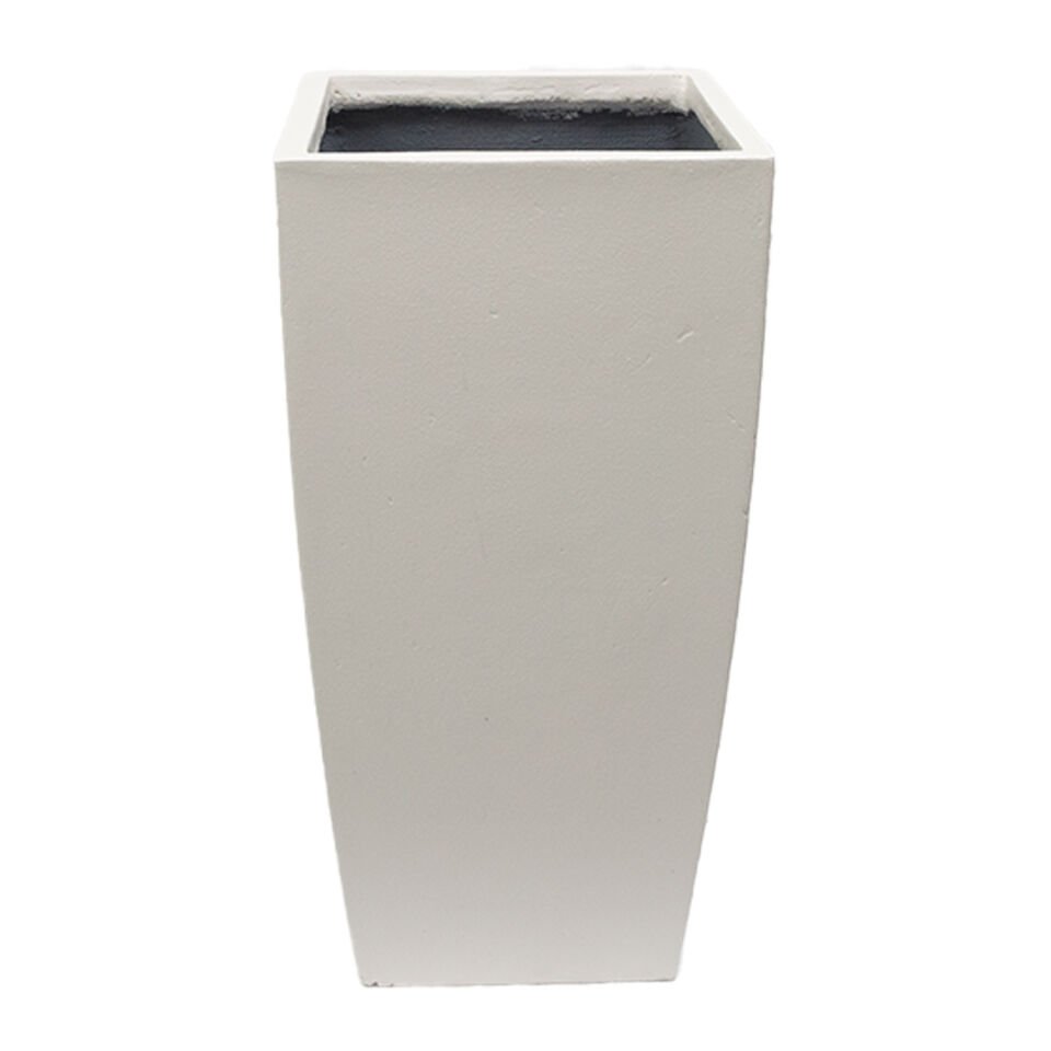 Beton Saksı, Kare, Beyaz - 35x35x50 cm