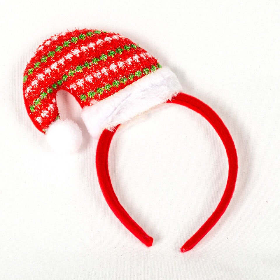 Yılbaşı Süsü, Taç, Yılbaşı Şapka Figürlü, Kırmızı - 12x20 cm