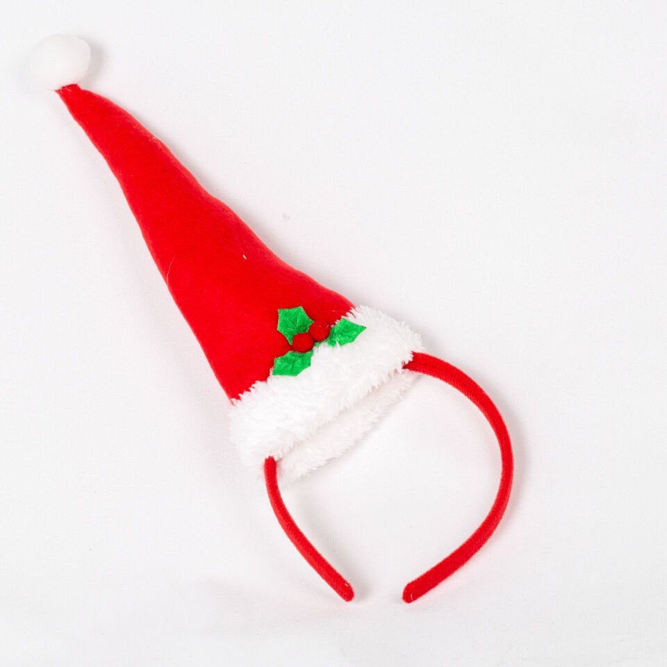 Yılbaşı Süsü, Taç, Noel Baba Şapka, Kırmızı - 12x32 cm