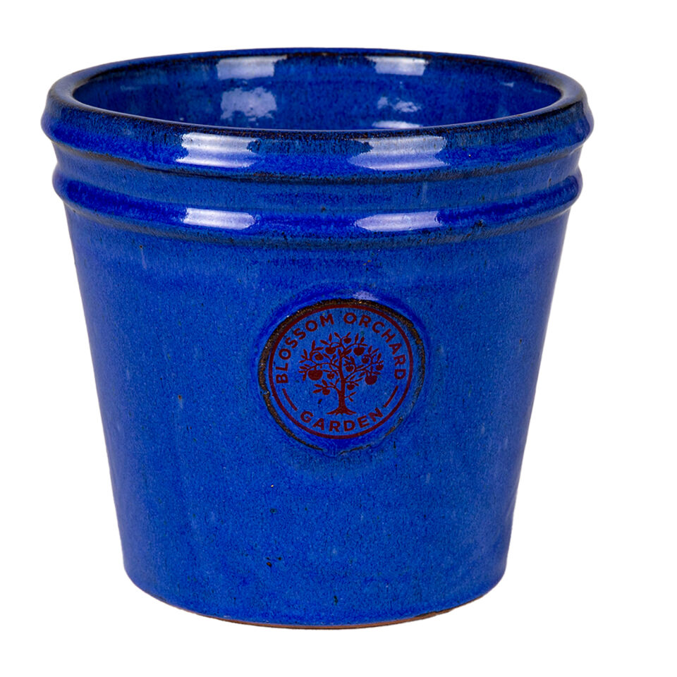 Toprak Saksı Boyalı 6 Litre Mavi 21x19 Cm.