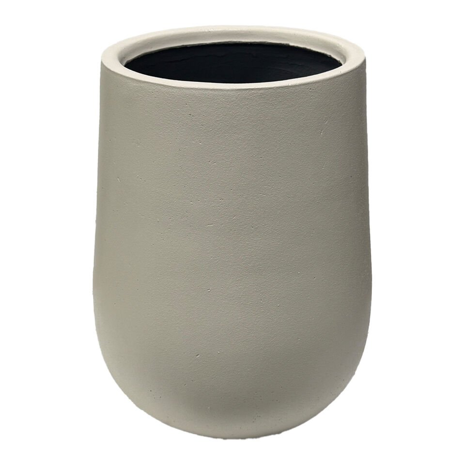 Beton Saksı, Lale, Beyaz - 34x50 cm