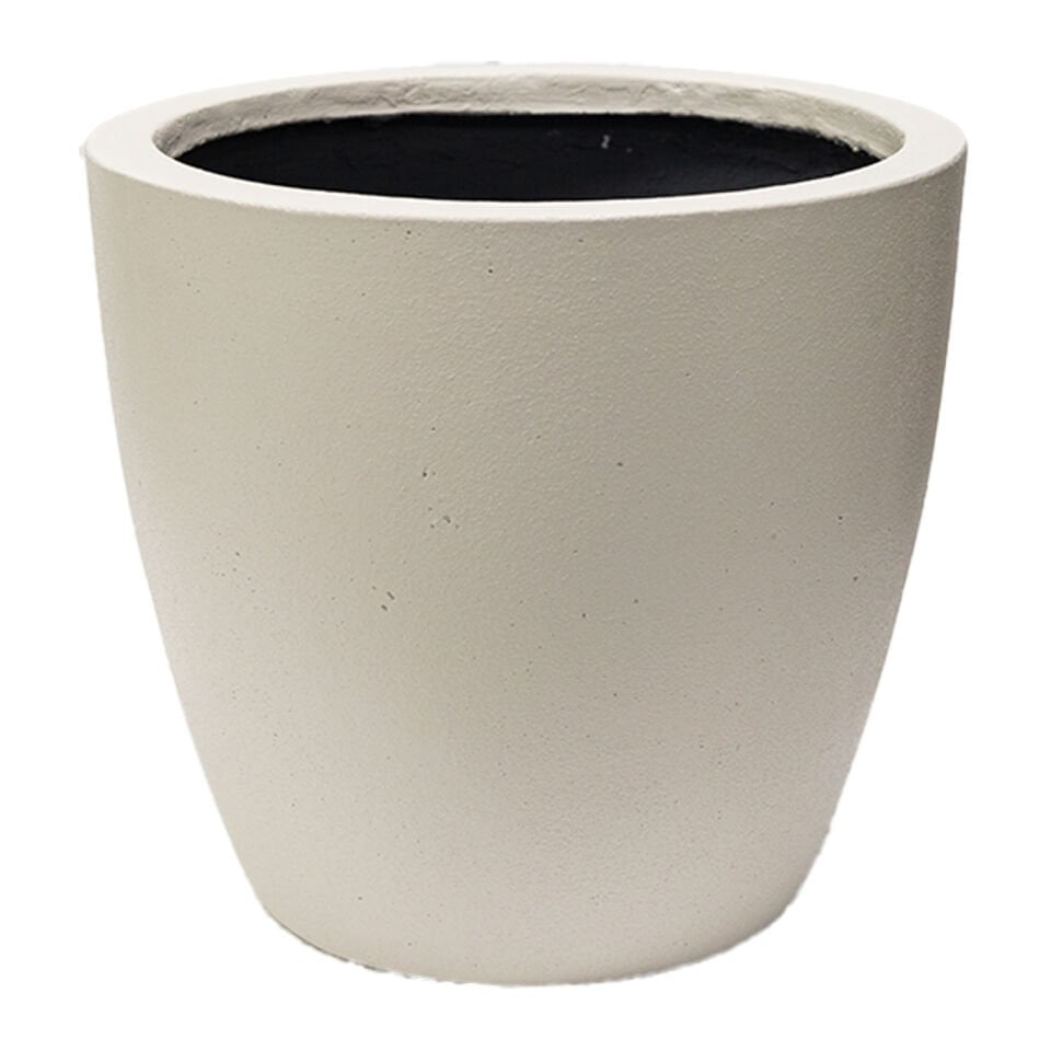 Beton Saksı, Manolya, Beyaz - 34x31 cm