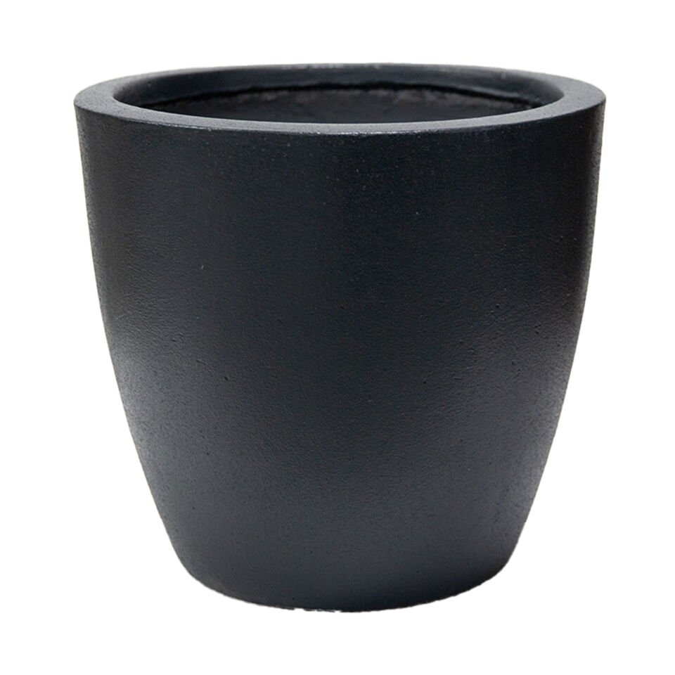 Beton Saksı, Manolya, Antrasit - 34x31 cm