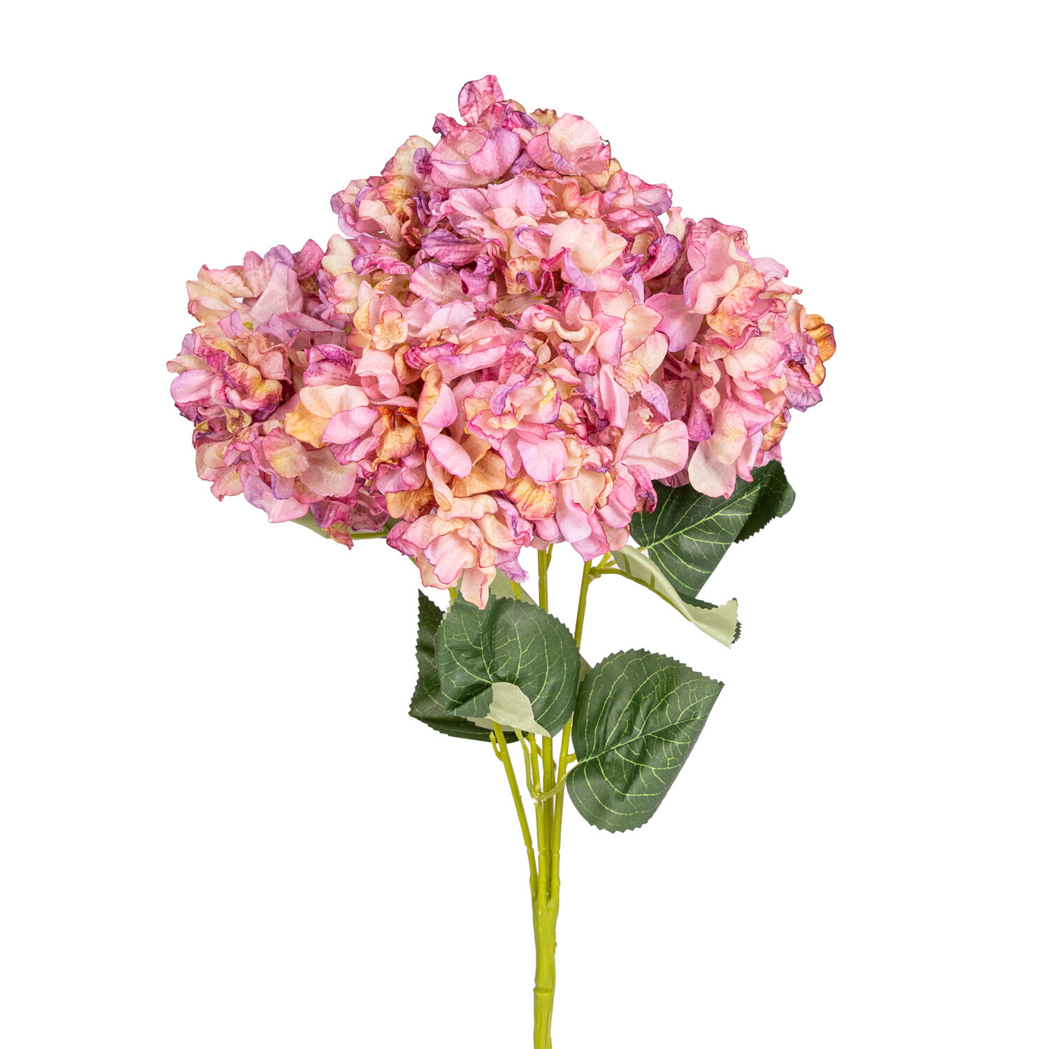 Yapay Çiçek, Ortanca, Kurumuş Efektli, Mor - 50 cm