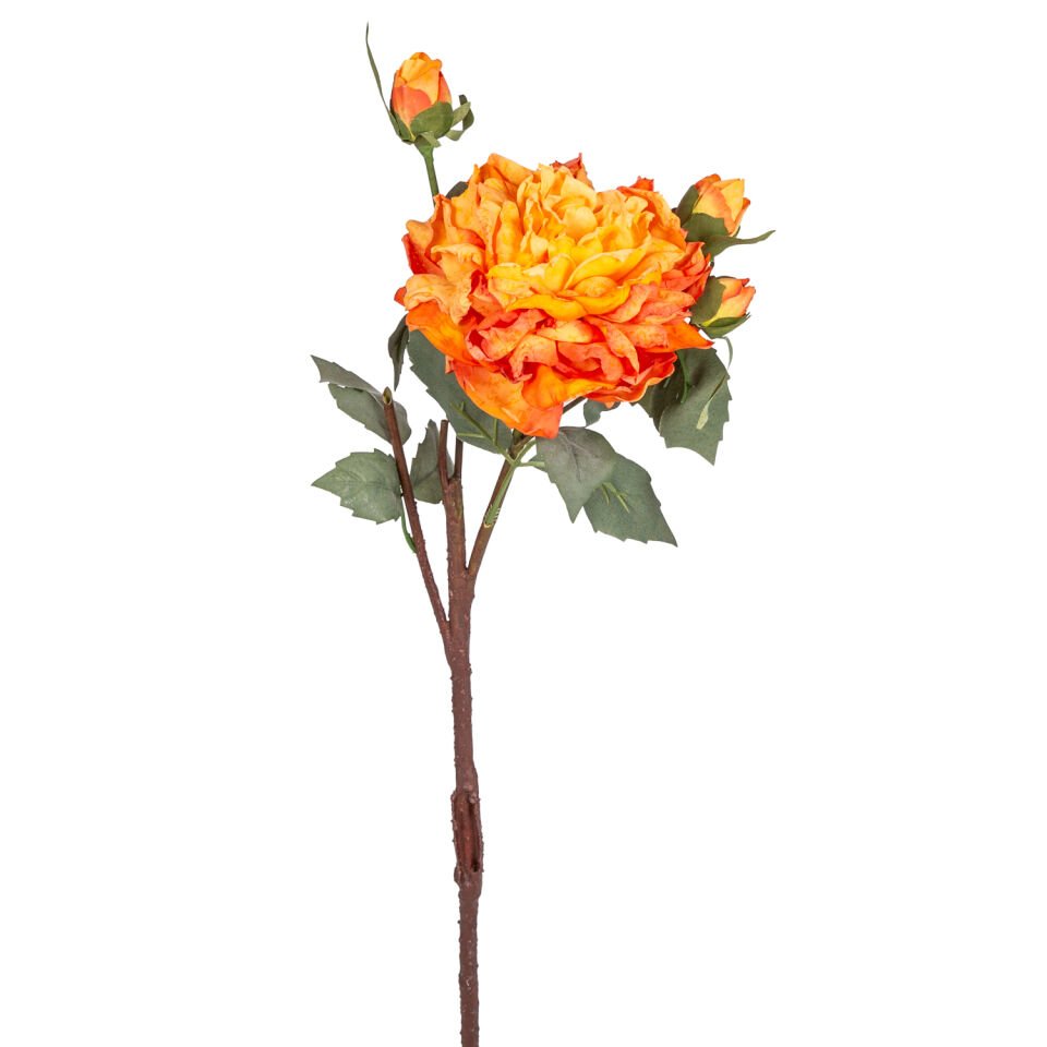 Yapay Çiçek, Şakayık, Kurumuş Efektli, Turuncu - 60 cm