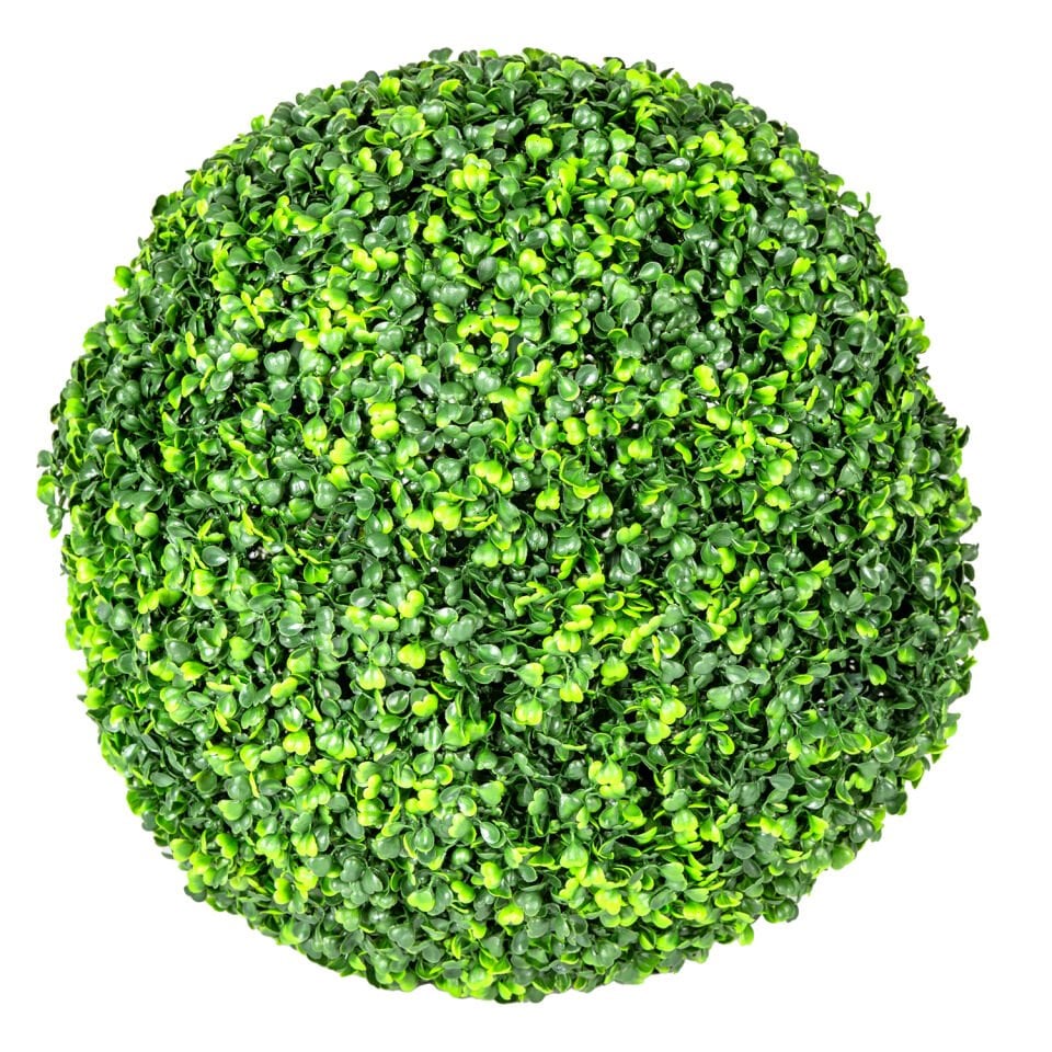 Yapay Yonca Şimşir Top - Dış Mekan Uyumlu, UV Korumalı, 2 Adet Yarım Top, 45 cm