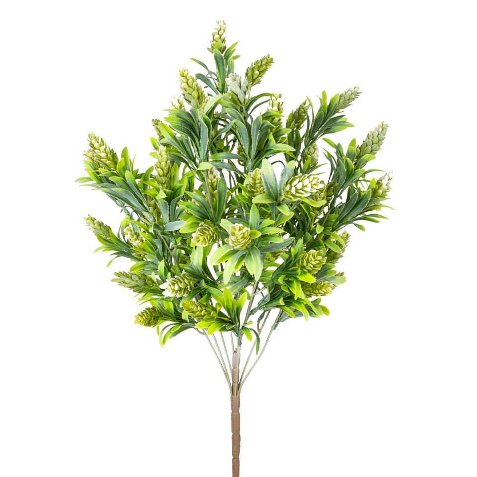 Yapay Çiçekli Bitki, Krem-Yeşil - 55 cm