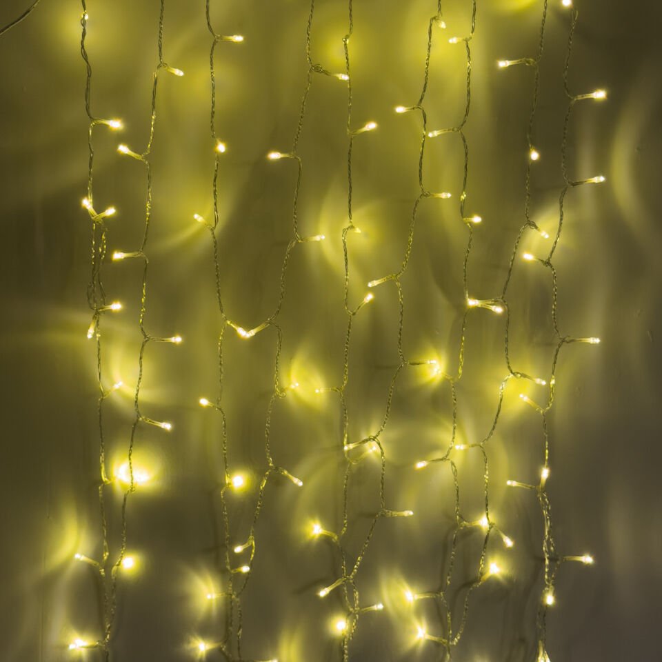 Yılbaşı Led Işık, Gün Işığı - 100 Ledli, USB Girişli, Pilli, Şeffaf Kablo, 10 Metre