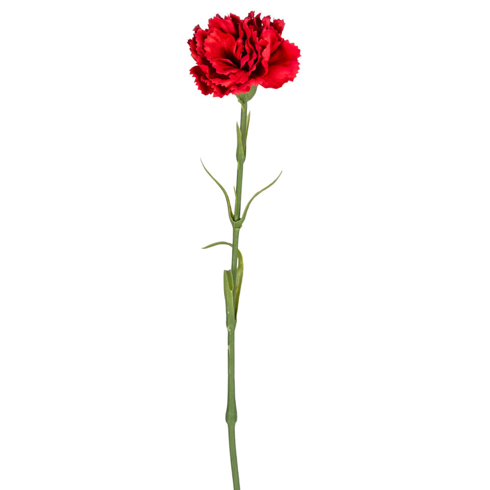Yapay Karanfil Dalı Islak Dokulu Kırmızı 8x50 Cm.